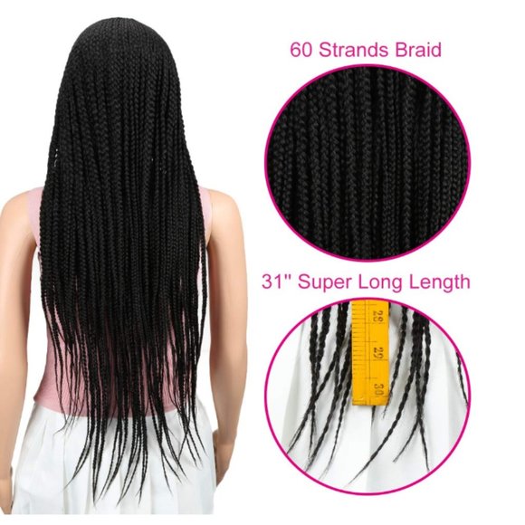 Micro Braided Lace Front Wig W Baby Hair 28\